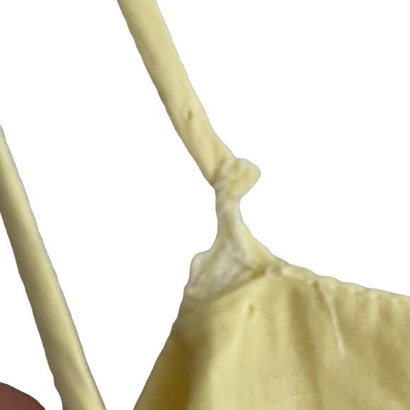 ZARA Cotton Sleeveless Tiered Midi Dress Yellow M - Picture 10 of 15